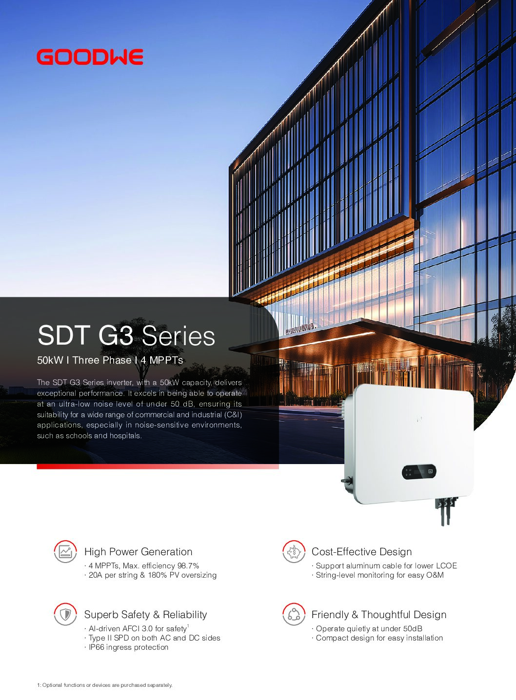 Goodwe 50Kw G3 On-Grid SDT-50 | Solar Inverter - Image 2